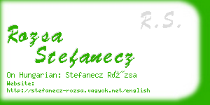 rozsa stefanecz business card